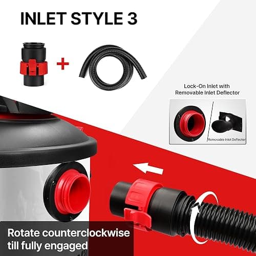 Shop-Vac 8 FT X 1-7/8" Universal Hose, Replacement Hose Compatible with Rigid, Dewalt, Husky, Craftsman, Bauer, Masterforce Vacuum Cleaners thumbnail 6