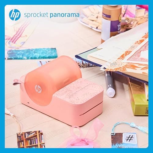 HP Sprocket Panorama Imprimante Photo et étiquettes Couleur Portable instantanée (Rose) Personnalisez Les Impressions 2" x 0,5" - 9" sur du Papier adhésif Zink - Créez des Bandes photobooth Amusantes thumbnail 8