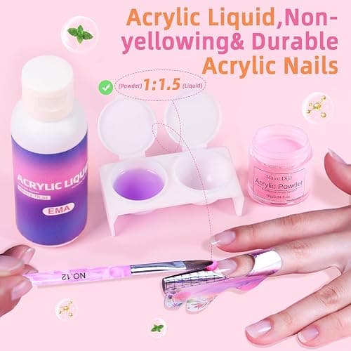 Acrylic Nail Kit with Drill & U V Light - Complete Starter Set for Beginners With Everything thumbnail 2