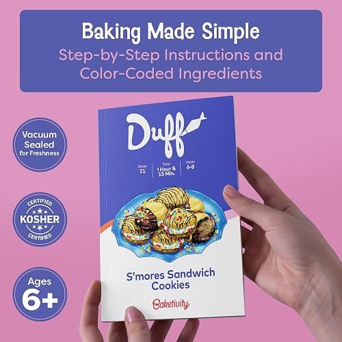 Baketivity x Duff Goldman S'mores Sandwich Cookies Baking Kit for Kids | Baking Set with Pre-Measured Ingredients, Decorating Supplies, and STEM Activities for Girls and Boys Ages 6-12 thumbnail 3