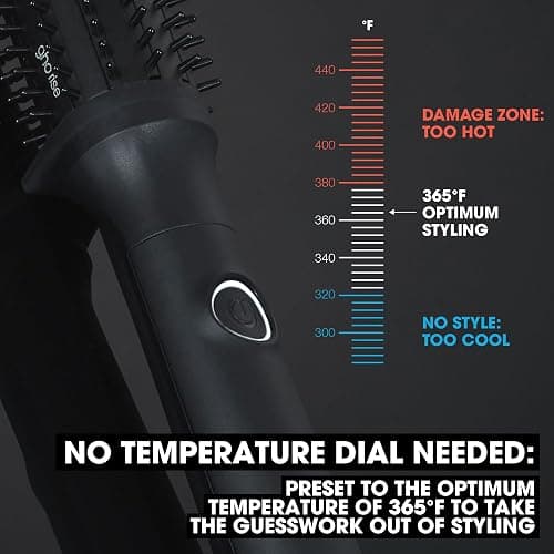ghd Rise Volumizing Hot Hair Brush - Professional 1.25” Hot Brush for Dry Hair with Maximum Root Lift, 2x Volume, 365ºF Safe Styling Temperature Technology and Auto Sleep Mode - Black thumbnail 3
