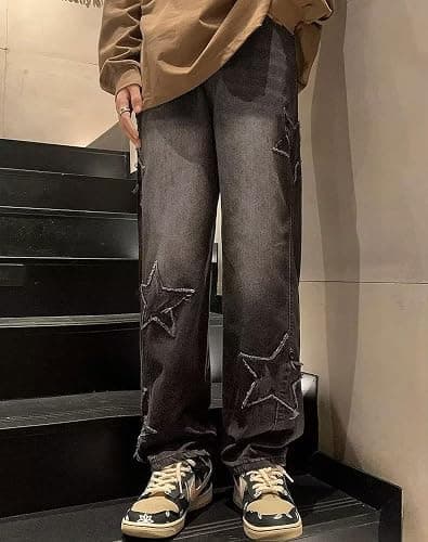 Kisswow Y2k Star Jeans for Women Cute Jeans for Teens Y2k Cargo Pants Women thumbnail 5