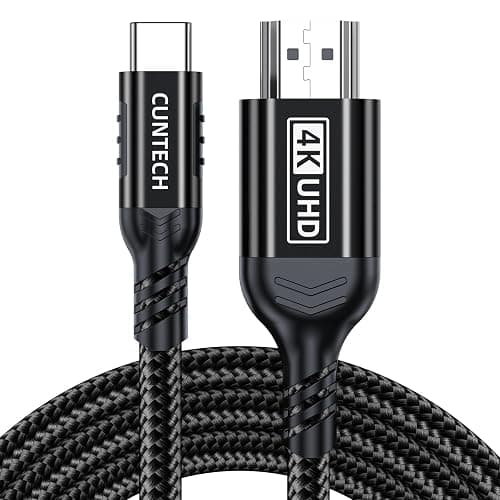 4K@60Hz USB C to HDMI Cable 6.6FT, [Thunderbolt 3/4 Compatible] for MacBook Pro/Air with iPhone 16 Pro/15 Pro/Max Surface Samsung Galaxy USB Type C Laptop Tablet Cell Phone - Image 1