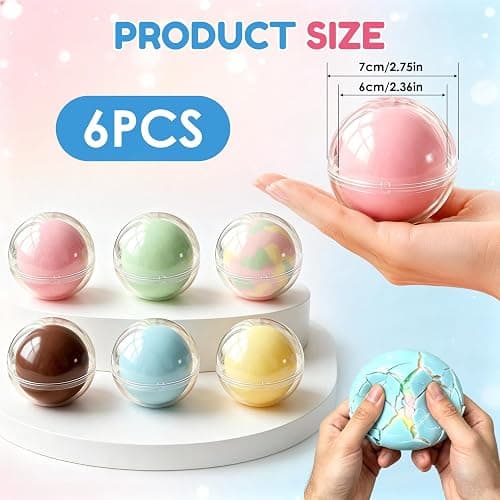 Wax Cracking Squishy, Crispy Crunchy Wax Squishies for Adults, Soft Slow Rebound Wax Cracking Ball, Sensory Wax Cracking Stress Ball for Office Decompression, Wax Squishy Ball thumbnail 7