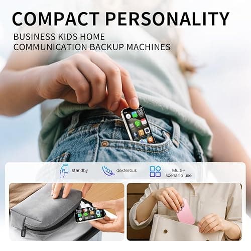 Mini 3G smartphone unlock, 3-inch high-definition touch screen dual SIM card dual standby mini phone, portable backup compact phone, suitable for students and children as gifts (black, 2GB+16GB) thumbnail 6