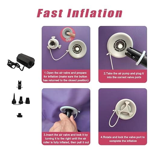 Air Roller Gymnastics Barrel Inflatable Tumbling Roller Air Mat with Electric Pump for Backhandspring Training Yoga Cheerleading Home Use Gym thumbnail 4