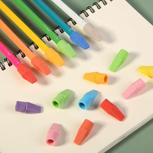 Mr. Pen- Pencil Erasers Toppers, 120 Pack, Colorful, Latex Free, No Smudge | Mr Pen Erasers for Pencils, Pencil Top Erasers, Eraser Caps, Eraser Tops thumbnail 8