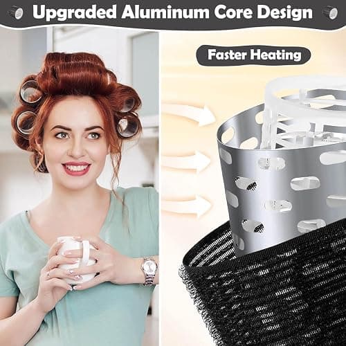 Thermal Rollers for Hair, 24PCS Jumbo Rollers Hair Curlers with Clips, Large Roller with 63mm 48mm 36mm Self Grip Thermal Hair Roller for Long Medium Short Hairs Volume thumbnail 2