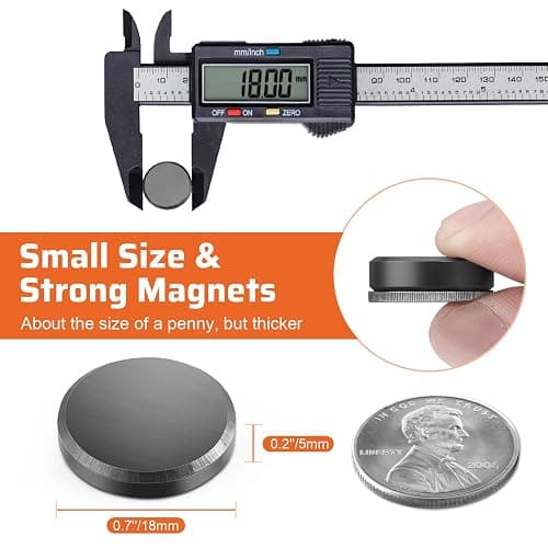 Anpro 120 Pcs Ceramic Industrial Magnets Hobby Craft Magnets-11/16 Inch (18mm) Round Magnet Disc for Refrigerator Button DIY Cup Magnet Craft Hobbies, Science Projects & School Crafts thumbnail 2
