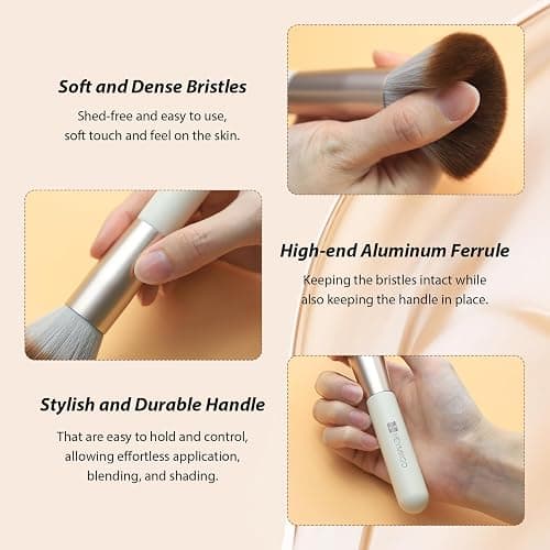 Pinselset Makeup HEYMKGO 18 Stück Professionelle Makeup Pinsel Set mit 2 Puderquaste & Reisetasche, Premium Synthetische Stiftung Puder Blush Blending Face Brush Lidschatten Kit Makeup Pinsel Tools thumbnail 3