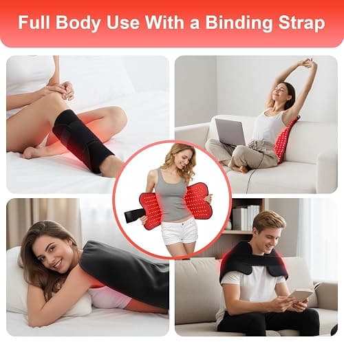 Red Light Therapy Mat for Body - 31.1" x 14.2" Red Light Therapy Pad with 240 LEDs, 660nm Red & 850nm Near Infrared, 29W High-Power, W240 thumbnail 7