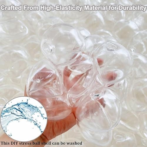 DIY Stress Ball Making Kit with Filler-15PCS Stress Ball Making Kit Stress Balls, Transparent Blank Skins with Air Pump & Expander Tool for Pressure Squishy Balls for Adult (15PC, Style A) thumbnail 2