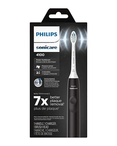 Philips Sonicare 4100 Rechargeable Electric Toothbrush, with Pressure Sensor, 2 Intensity Settings, SmarTimer and QuadPacer, 14-Day Battery Life, Black, Model HX3681/24 thumbnail 15