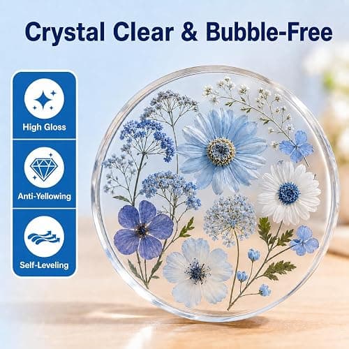 LET'S RESIN 16oz Epoxy Resin Kits and Molds Complete Set for Beginners | Resin Art Kit With Silicone Molds, Pigment, Dried Flowers, for Adults, Art Supplies for DIY Lovers, DIY Gift for Women thumbnail 2