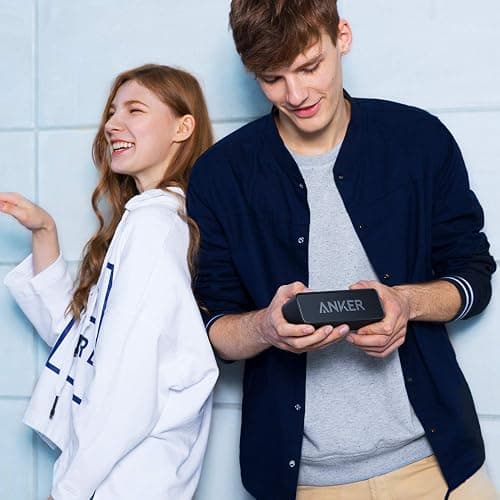 Anker Soundcore Upgraded Bluetooth Speaker with IPX5 Waterproof, Stereo Sound, 24H Playtime, Portable Wireless Speaker for iPhone, Samsung and More (Black) thumbnail 7