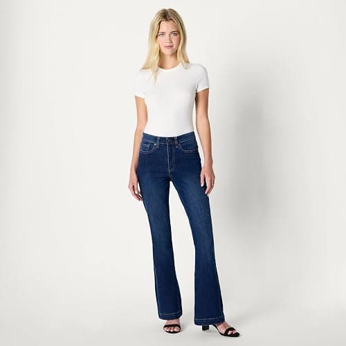 Amazon Essentials Womens High Stretch High-Rise Flare Jeans thumbnail 5