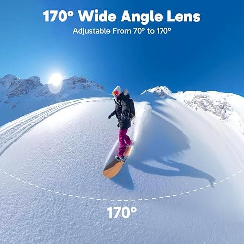 Dragon Touch 4K30FPS Action Camera Vision 3 20MP 100FT Underwater Camera 170° Wide Angle WiFi Sports Waterproof Cam with Remote 2 Batteries and Mounting Accessories Kit thumbnail 3