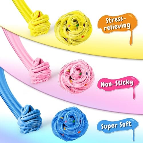 50 Pack Butter Slime Kit for Kids, Slime Toys for Boys & Girls, Scented DIY Slime Toy for Party Favor, Soft and Non-Sticky, Birthday Easter Gifts Prize for Girl Boys Kids 6 7 8 9 10 11 12 thumbnail 6