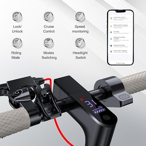 Roinside Electric Scooter - 8.5"/10'' Solid Tires, 350W/500W Motor, Up to 19-22MPH and 21-24Miles Long-Range Portable Commuting Scooter for Adults with Double Braking System and App thumbnail 2