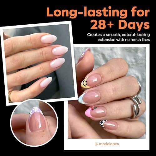 Modelones Almond Nail Tips, 40 Grit Pre-Etched Half Matte Short Almond | 15 Sizes Clear Fake Soft Gel Nails Tips Full Cover Acrylic Gel Kit Press On Nails for Extension Manicure DIY Salon 240Pcs thumbnail 4