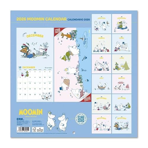 Official Moomin Wall Calendar 2026 12" x 12" FSC® Plastic Free - Starts Week On Sunday | Family Planner Calendar 2026 thumbnail 3