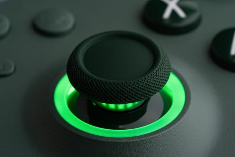 8Bitdo Ultimate C Wired Controller for Xbox with Hall Effect Joysticks and Triggers, RGB Lighting Fire Ring, Compatible with Xbox Series X|S, Xbox One, Windows 10/11- Officially Licensed (Dark Green) thumbnail 8