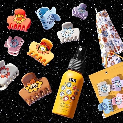 Kitsch BT21 Recycled Plastic Puffy Medium Hair Clips for Women, Medium Claw Clip for Thin & Thick Hair | Ideal Gifts for Women - CHIMMY, 1pc thumbnail 7