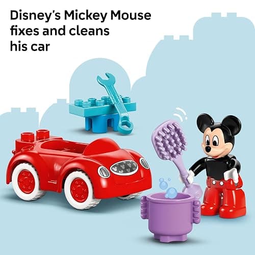 LEGO DUPLO Disney Mickey Mouse Clubhouse & Car Building Kit - Color Sorting Sensory Toy with Spinning Wheel - Toy for Toddlers, Girls, and Boys, Ages 2+ - Birthday Gift for Preschoolers - 10454 thumbnail 4