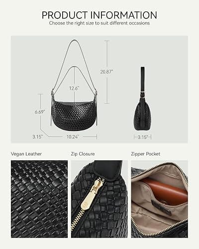 BOSTANTEN Purses for Women Small Crossbody Bags Crescent Shoulder Bag Hobo Handbag with Adjustable Strap thumbnail 6