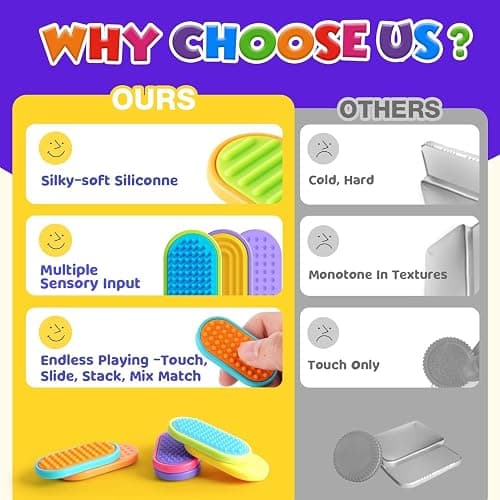 Sensory Fidget Magnet Toys for Kids: Silicone Magnetic Sliders Stress Fidgets for Autism, Stress Small Texture Fidget Toys for Classroom Prizes, Adults Office Desk / Portable Travel Must Haves, Gifts thumbnail 4