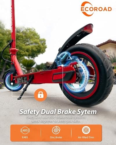 ECOROAD EC6/EC8 Electric Scooter for Adults, 20/29KM Range, 350W/450W Motor, 30KM/H Top Speed, 8.5"/10'' Tires, Foldable Commuter E Scooter with Turn Signal, Dual Brakes thumbnail 6
