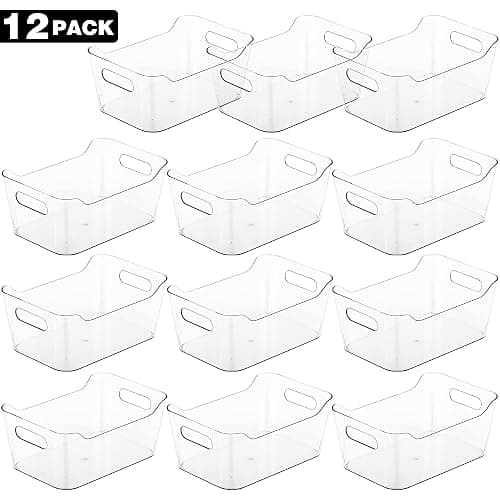 Tiawudi 12 Pack Plastic Storage Bins, Multi-Use Organizer Bins, Pantry Organizer, Clear Storage Containers for Home, Kitchen, Office, Cabinet, Shelf and Fridge Organization thumbnail 5