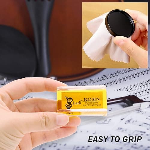 Fansjoy 2 Pièces Colophane pour Violon, Alto et Violoncelle Arcs, Faible Poussière Colophane Naturelle avec Étui thumbnail 5