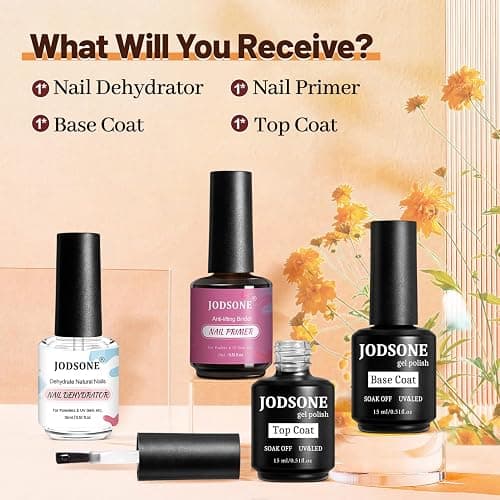 JODSONE 15ML Nail Primer Base Coat Top Coat Glossy Quick Drying Durable DIY Nail Art Design Long Lasting Gift thumbnail 2