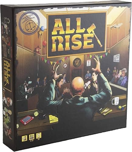 Rough Draft Games All Rise Board Game - The Ridiculous Storytelling and Debate Game in the Courtroom for 6 Players, Ages 8+ - Image 1