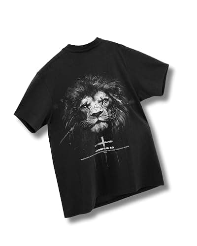 SAVD Christian Oversized T-Shirt for Men – Faith-Based Tee, 100% Cotton, Bible Verse Back Graphic, Bold Christian Design - Image 1