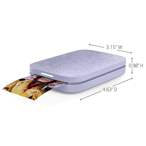 HP Sprocket 2x3" Instant Smartphone Photo Printer - Portable Color Wireless Mobile Printer - Zink Sticky-Back Photos - Print from Compatible iOS & Android Devices with Bluetooth w/Fun App - Purple thumbnail 4