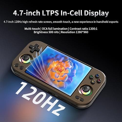 RG477M Retro Handheld Game Console , Aluminum Alloy CNC Dimensity 8300 Android14 System 4.7-inch Touch Handheld Game Console WiFi/Bluetooth Hall Joystick RGB Light 5300mah thumbnail 3
