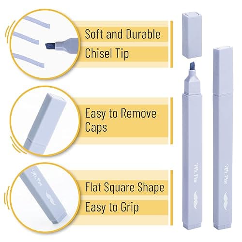 Mr. Pen- Aesthetic Highlighters, 20 pcs, Chisel Tip, Pastel Colors, No Bleed Bible Highlighter Pastel, Assorted Colors thumbnail 4