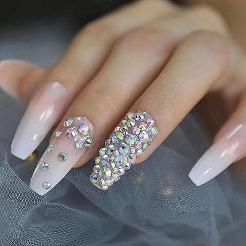 Kaipheiquan Nail Rhinestones Kit, 18 Types of 900 Special-Shaped Diamonds + 3200 Flat-Bottomed Nail Rhinestones, Nail Crystal DIY Crafts Gemstones for Nail, Shoes, Clothes, Jewels thumbnail 3