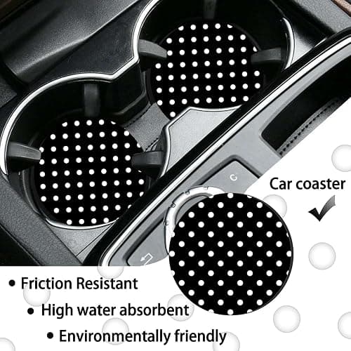Polka Dots License Plate Frames，Polka dots Car Accessories for Women and Men ，Cute License Plate，Aluminum License Plate Frame Fits Standard US Vehicles Size 12.2 x 6 Inch (Black-Polka dots) thumbnail 3