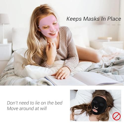 Maitys 5 Pcs Reusable Silicone Face Mask for Sheet Masks, Anti-wrinkle Moisturizing Facial Mask Cover Holder, Prevent Evaporation Hairdressing Skincare Beauty Spa Care Tool(Vivid Colors) thumbnail 3
