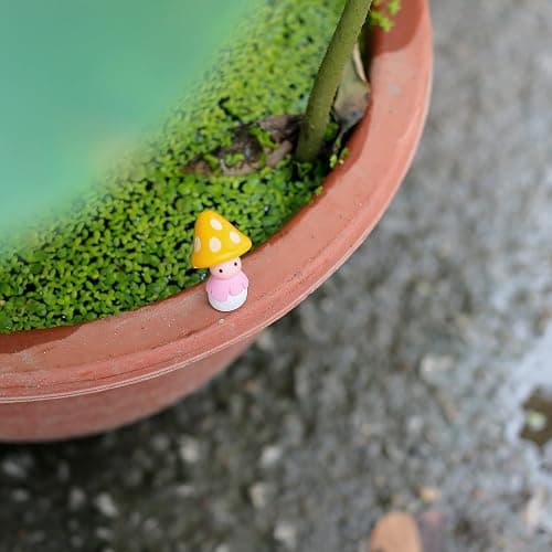 YGMONER Car Interior Mini Mushroom Frigurines Dashboard Decorations Pack of 4 Cute Decoration for Vehicle Room Cake (Mushroom) thumbnail 7