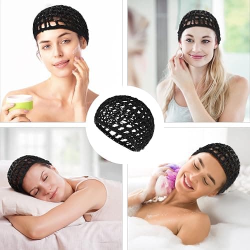 WLLHYF Wig Cap Thick Long Hair Caps Adjustable Net Mesh Braided Weaving Making Crochet Sew Weave Fishnet Grip Headband thumbnail 4