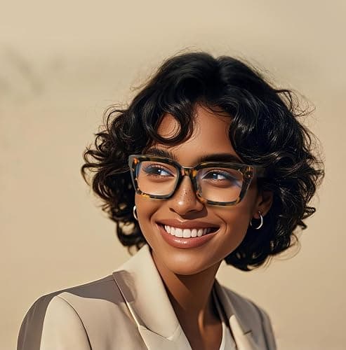 VISOONE Chunky Square Blue Light Blocking Glasses with Anti Computer Glare for Working Women Men MONTANA thumbnail 2