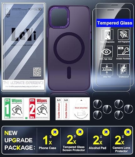 LeYi for iPhone-11-Pro Case Purple with Screen Protector X2 + Camera Cover X2[ MagSafe Compatible] Magnetic iPhone 11procase Military-Grade Protective Cases for iPhone 11Pro i Phone 11 Pro, Purple thumbnail 7