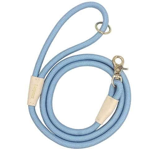 Lucpawz Lobster Snap Pet Leash 5FT, Special Strong Nylon Rope Dog Leash, Solid Color Rope Dog Lead for All Breeds(Blue, 5ft*10mm) - Image 1