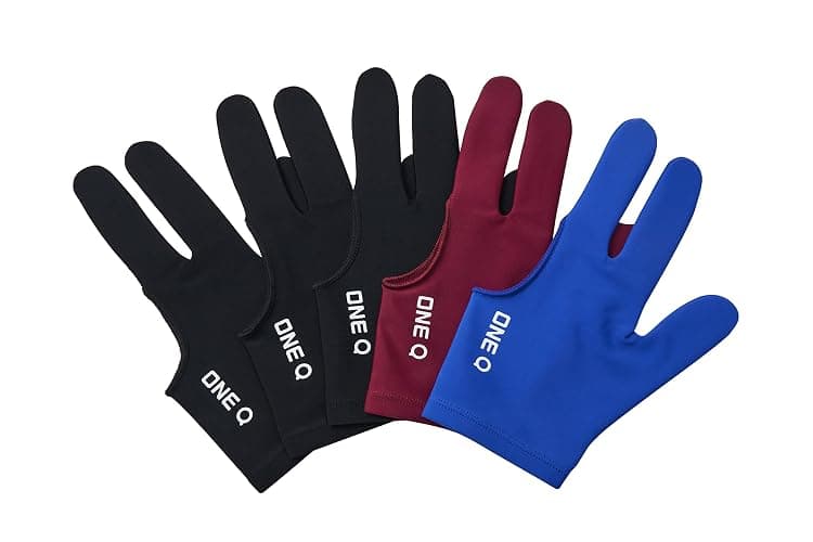 ONSEAMIRO ONEQ 3 Fingers Billiard Gloves Snooker Cue Professional 3 Colors (Spandex) 5pcs/Set - Image 1