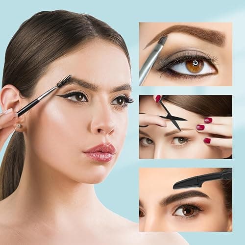 SWEET VIEW 7pcs Eyebrow Tweezers Set, Stainless Steel Tweezers for Women and Man, Precision Plucker Tweezers for Facial Hair, Chin, Eyebrow, Splinter and Ingrown Hair Removal thumbnail 4