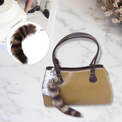 WOZUN For Key Ring Raccoon Coat Tails Chain Keychain Keyring Gift New thumbnail 9